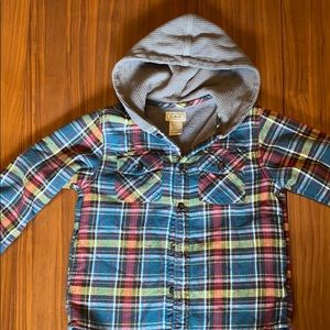 LlBean insulated boys flannel shirt